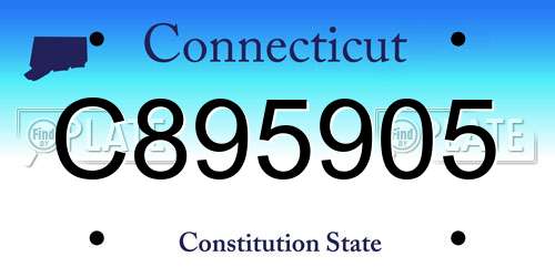 C895905 Connecticut License Plate