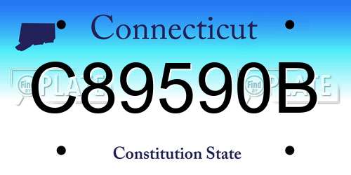 C89590B Connecticut License Plate