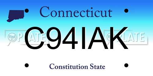 C94IAK Connecticut License Plate