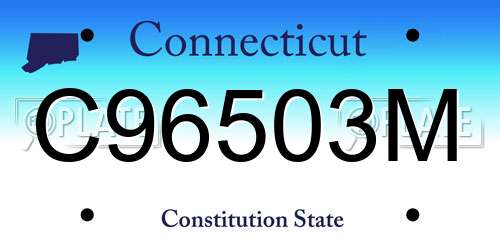 C96503M Connecticut License Plate