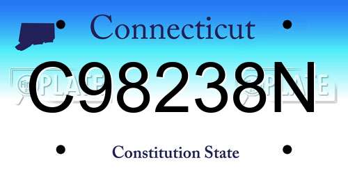 C98238N Connecticut License Plate