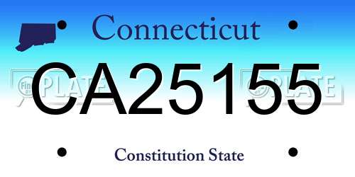 CA25155 Connecticut License Plate