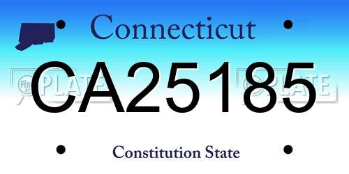 CA25185 Connecticut License Plate