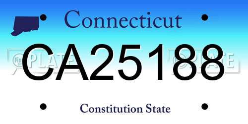 CA25188 Connecticut License Plate