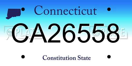 CA26558 Connecticut License Plate