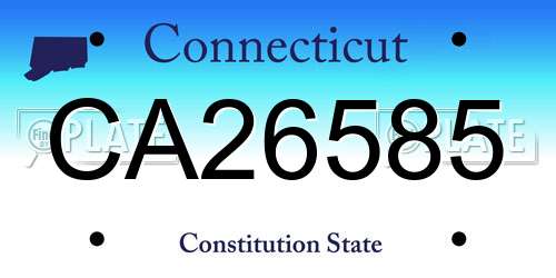 CA26585 Connecticut License Plate