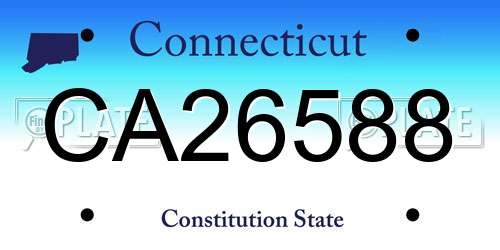 CA26588 Connecticut License Plate