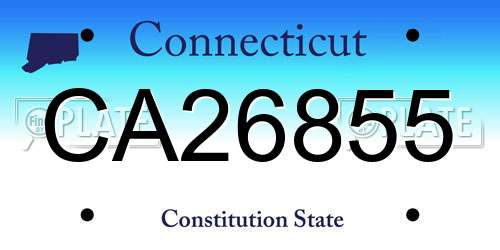 CA26855 Connecticut License Plate