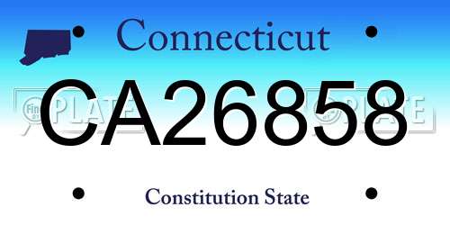 CA26858 Connecticut License Plate