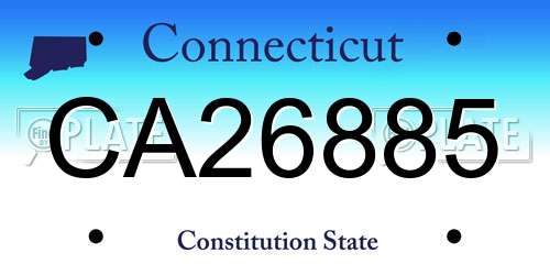 CA26885 Connecticut License Plate