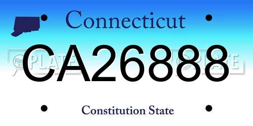 CA26888 Connecticut License Plate