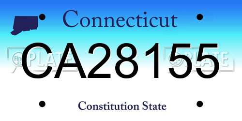CA28155 Connecticut License Plate