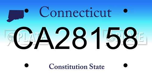 CA28158 Connecticut License Plate
