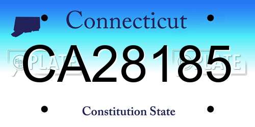CA28185 Connecticut License Plate
