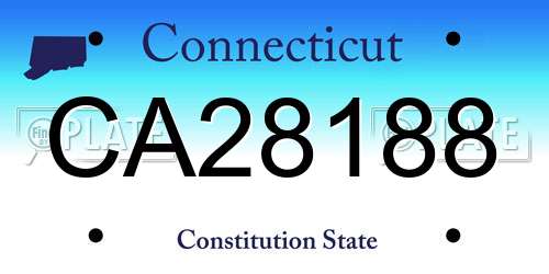 CA28188 Connecticut License Plate