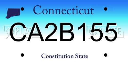 CA2B155 Connecticut License Plate