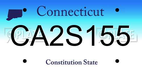 CA2S155 Connecticut License Plate