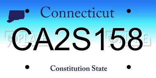 CA2S158 Connecticut License Plate