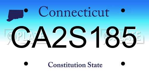 CA2S185 Connecticut License Plate