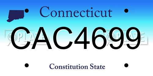 CAC4699 Connecticut License Plate