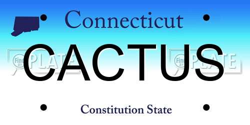 CACTUS Connecticut License Plate