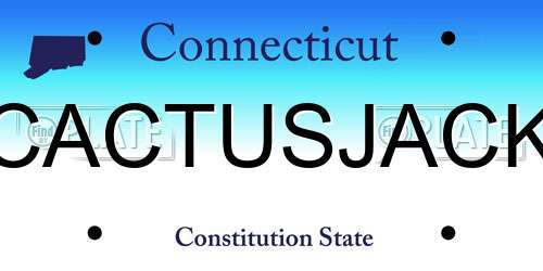 CACTUSJACK Connecticut License Plate