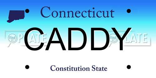 CADDY Connecticut License Plate