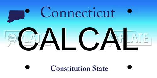 CALCAL Connecticut License Plate