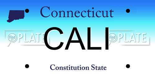 CALI Connecticut License Plate