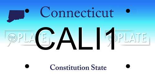CALI1 Connecticut License Plate