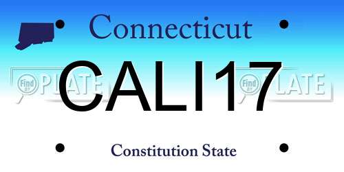 CALI17 Connecticut License Plate