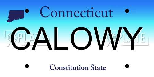 CALOWY Connecticut License Plate