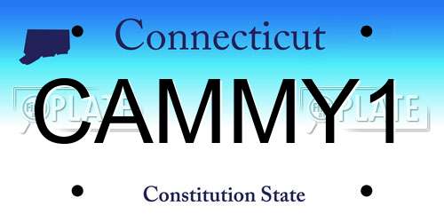 CAMMY1 Connecticut License Plate