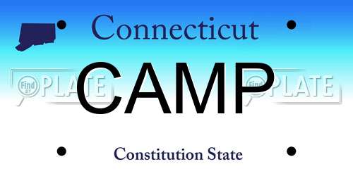 CAMP Connecticut License Plate