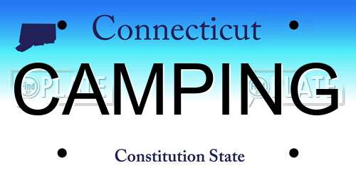 CAMPING Connecticut License Plate