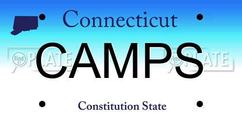 CAMPS Connecticut License Plate