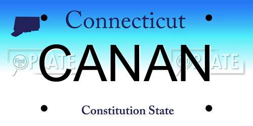CANAN Connecticut License Plate