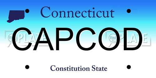 CAPCOD Connecticut License Plate