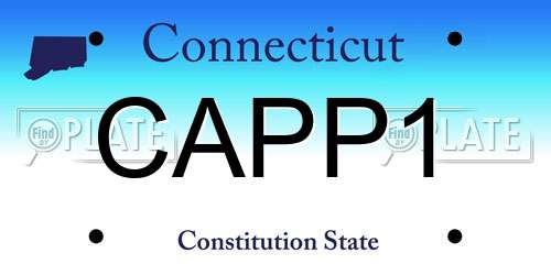 CAPP1 Connecticut License Plate