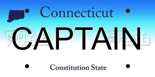 CAPTAIN Connecticut License Plate