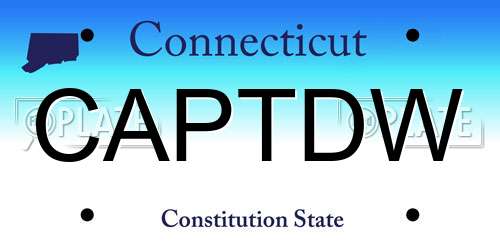 CAPTDW Connecticut License Plate