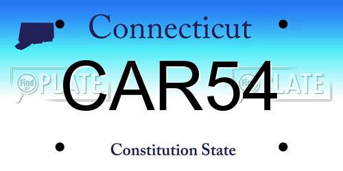 CAR54 Connecticut License Plate