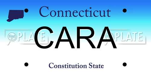 CARA Connecticut License Plate