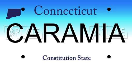 CARAMIA Connecticut License Plate