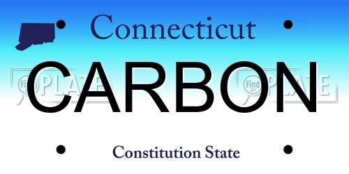 CARBON Connecticut License Plate