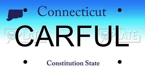 CARFUL Connecticut License Plate