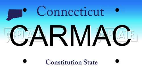 CARMAC Connecticut License Plate