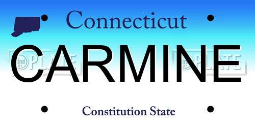 CARMINE Connecticut License Plate