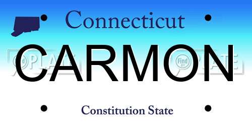 CARMON Connecticut License Plate