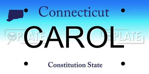 CAROL Connecticut License Plate